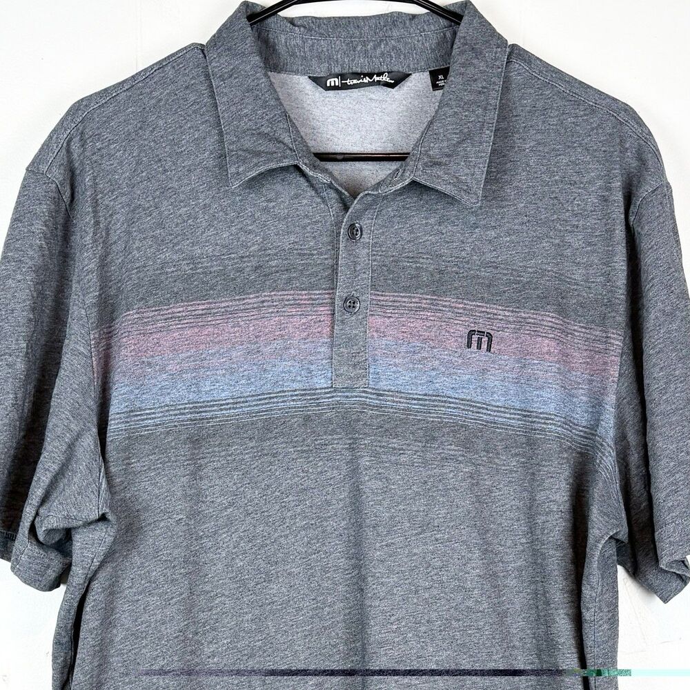 Travis Mathew Polo PGA National Palm Beach Gardens Grey Size XL